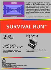 Survival Run - Fanart - Box - Back
