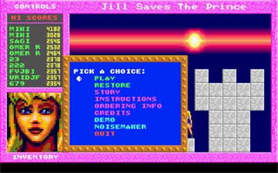Jill of the Jungle: Jill Saves the Prince - Screenshot - Game Title Image