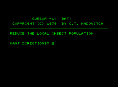 Bat! - Screenshot - Game Title Image