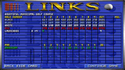 Links: The Challenge of Golf - Screenshot - High Scores Image