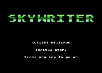 Sky Writer - Screenshot - Game Title Image