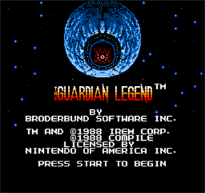 The Guardian Legend - Screenshot - Game Title Image