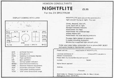 Nightflite - Advertisement Flyer - Front Image