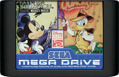The Disney Collection: Quackshot Starring Donald Duck + Castle of Illusion Starring Mickey Mouse - Cart - Front Image