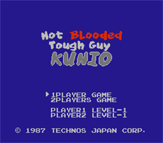 Hot Blooded Tough Guy Kunio - Screenshot - Game Title Image