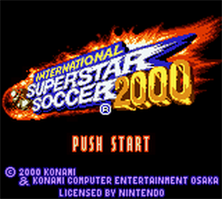 International Superstar Soccer 2000 - Screenshot - Game Title Image