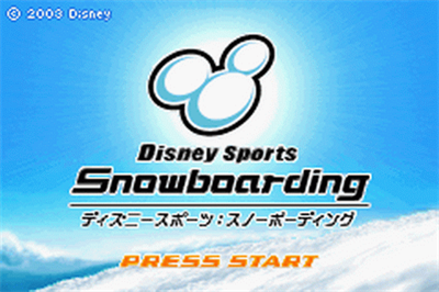 Disney Sports: Snowboarding - Screenshot - Game Title Image