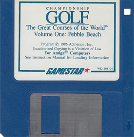 Championship Golf: The Great Courses of the World: Volume One: Pebble Beach - Disc Image