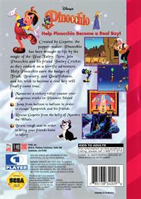 Disney's Pinocchio - Box - Back Image