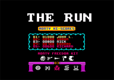 Monty on the Run  - Screenshot - High Scores Image