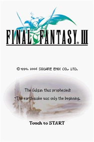 Final Fantasy III - Screenshot - Game Title Image