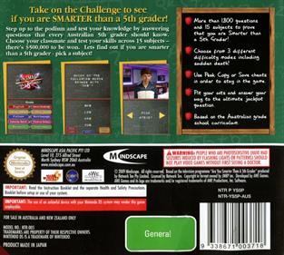 Are You Smarter Than A 5th Grader? - Box - Back Image
