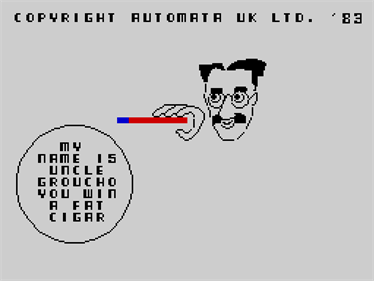 My Name Is Uncle Groucho, You Win A Fat Cigar - Screenshot - Game Title Image
