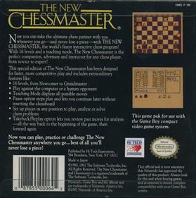 The New Chessmaster - Box - Back Image