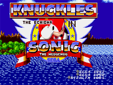 Knuckles the Echidna in Sonic the Hedgehog - Screenshot - Game Title Image
