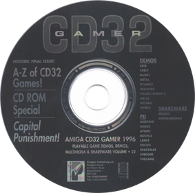 Amiga CD32 Gamer Cover Disc 22 - Disc Image