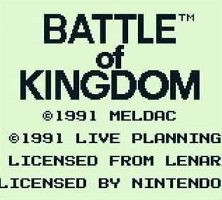 Battle of Kingdom - Screenshot - Game Title Image