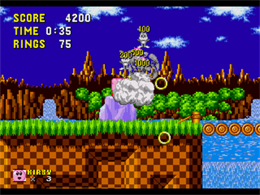 Kirby in Sonic the Hedgehog - Screenshot - Gameplay Image