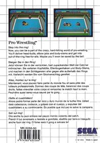 Pro Wrestling - Box - Back Image