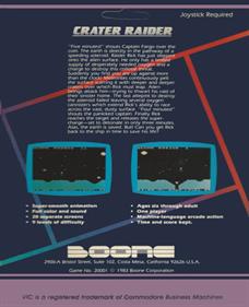 Crater Raider - Box - Back Image