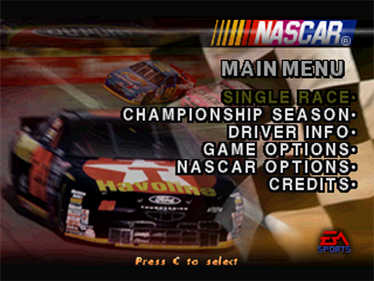 NASCAR 98 - Screenshot - Game Select Image