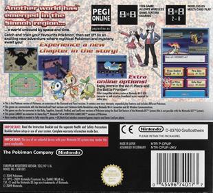 Pokémon Platinum Version - Box - Back Image