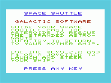 Space Shuttle - Screenshot - Game Title Image