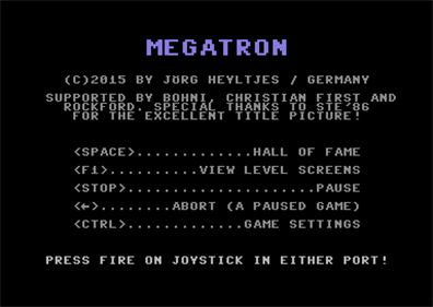 Megatron - Screenshot - Game Title Image