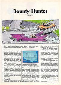 Bounty Hunter (COMPUTE! Publications) - Advertisement Flyer - Front Image