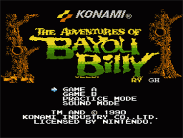 The Adventures of Bayou Billy - Screenshot - Game Title Image