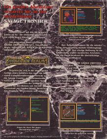 Gateway to the Savage Frontier - Box - Back