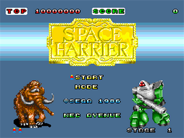 Space Harrier - Screenshot - Game Title Image
