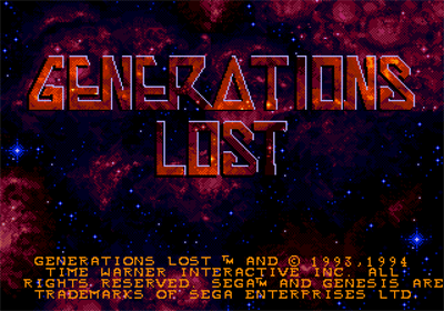 Generations Lost - Screenshot - Game Title Image