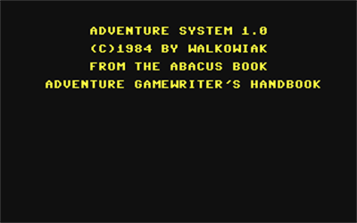 Adventure System - Screenshot - Game Title Image