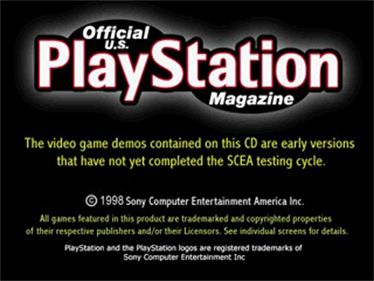 Official U.S. PlayStation Magazine Demo Disc 12 - Screenshot - Game Title Image