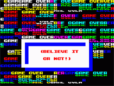 Rescue (Mastertronic) - Screenshot - Game Over Image