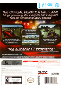 F1 2009 - Box - Back Image