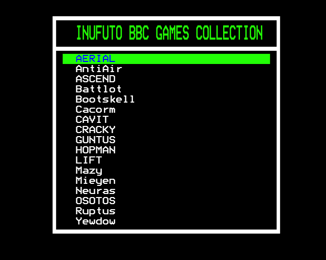 Inufuto BBC Games Collection