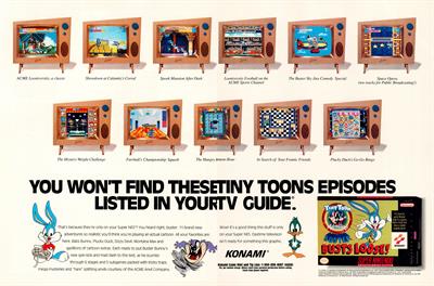 Tiny Toon Adventures: Buster Busts Loose! - Advertisement Flyer - Front Image