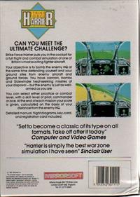 Harrier Combat Simulator - Box - Back Image