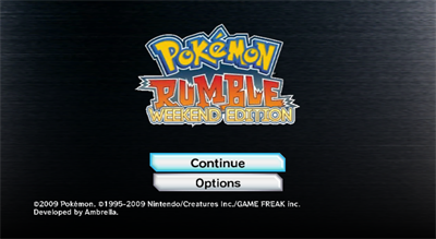 Pokémon Rumble: Weekend Edition - Screenshot - Game Title Image