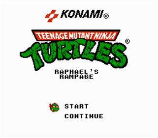 Teenage Mutant Ninja Turtles: Raphael's Rampage - Screenshot - Game Title Image