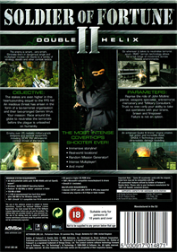 Soldier of Fortune II: Double Helix - Box - Back Image