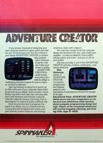 Adventure Creator - Box - Back Image