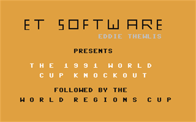 The 1991 World Cup Knockout - Screenshot - Game Title Image