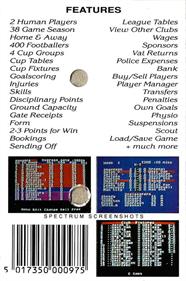 2 Player Soccer Squad - Box - Back Image