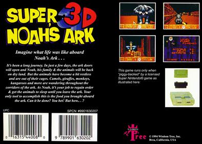 Super Noah's Ark 3D - Box - Back Image