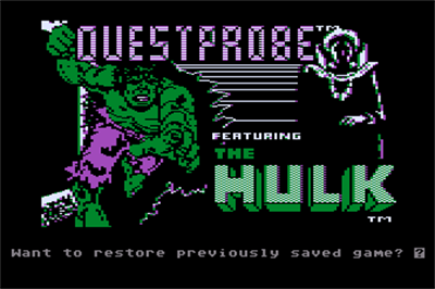 Questprobe Featuring The Hulk - Screenshot - Game Title Image