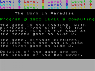 The Worm in Paradise - Screenshot - Game Title Image