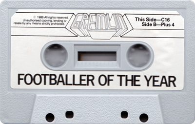 Footballer of the Year - Cart - Front Image